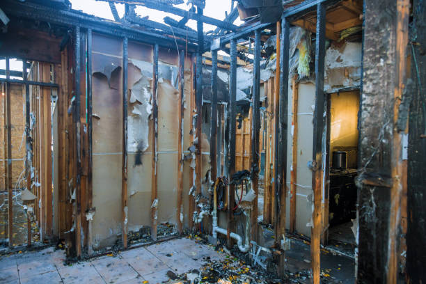 Professional Fire Damage Repair technician working in Bridgeport, OH